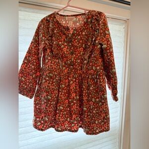 Floral Long Sleeve Dress with Ruffles